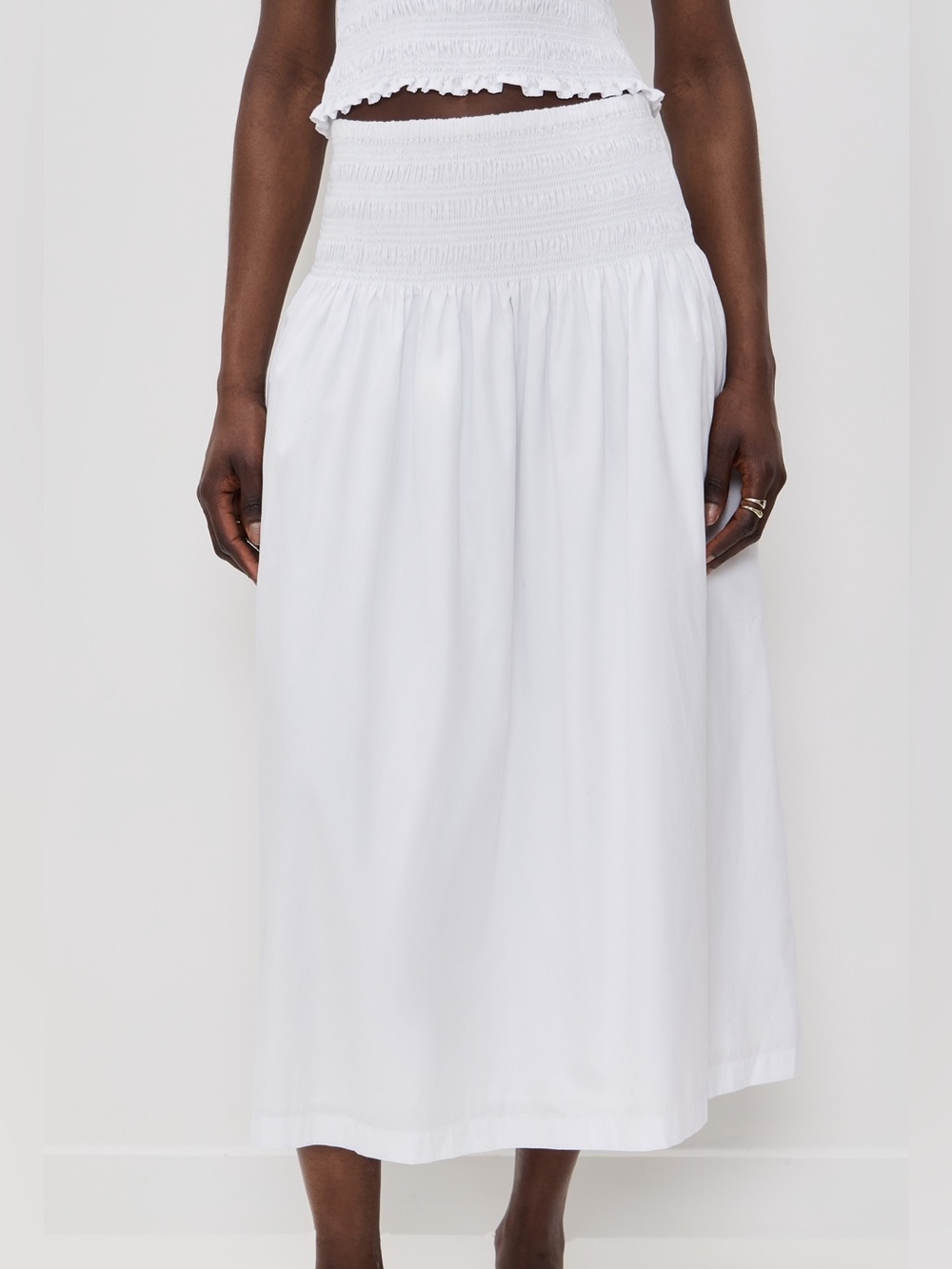 ISO: Madewell Smocked-Waist Midi Skirt in Poplin!